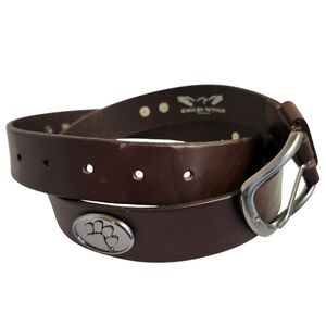 Eagles Wings Leather Belt Clemson Tigers Sz 36 Brown With Silver Conchos